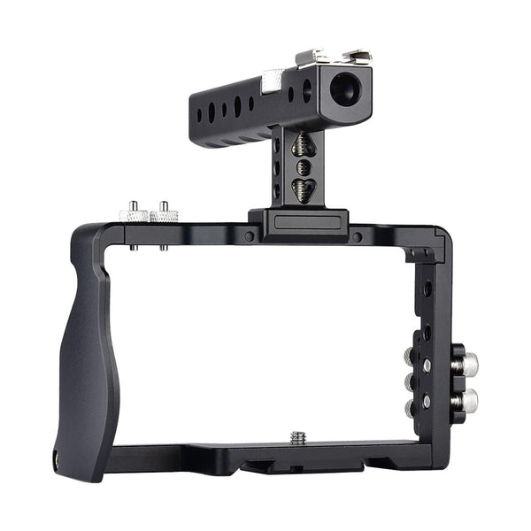 NNEIDS Sony A6000 / A6300 / A6500 / A6400 Camera Cage Stabilizer With Handle - Black