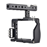 NNEIDS Sony A6000 / A6300 / A6500 / A6400 Camera Cage Stabilizer With Handle - Black