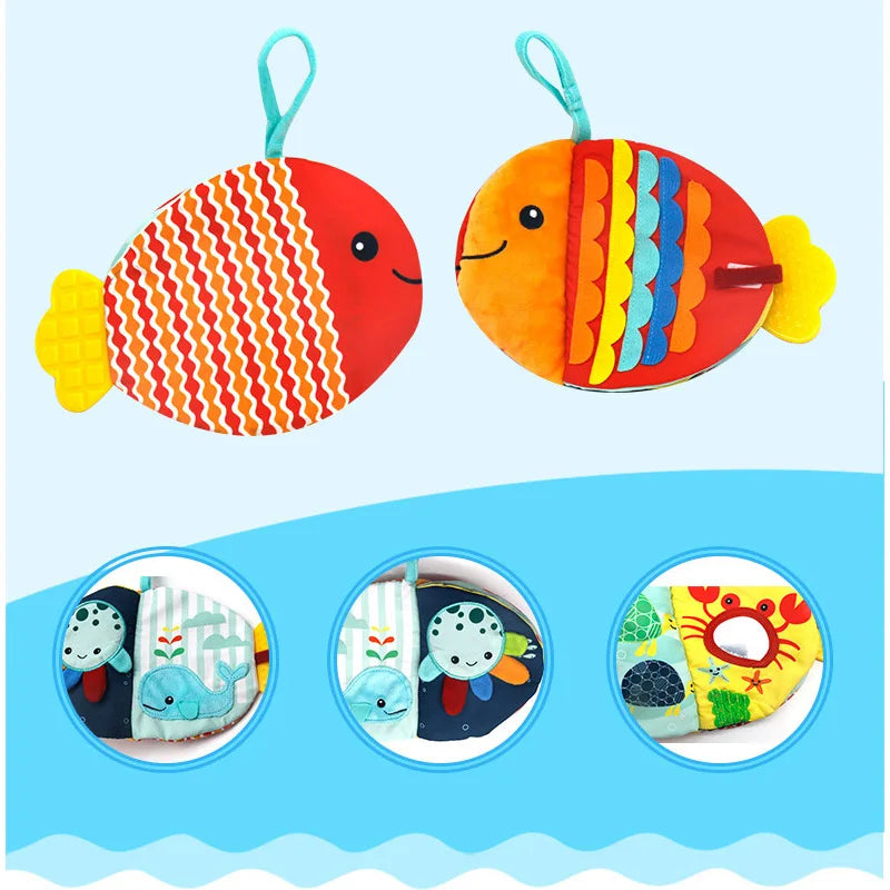 Creative Small Fish Cloth Book Cartoon Sea Animals Doll Baby Early Education