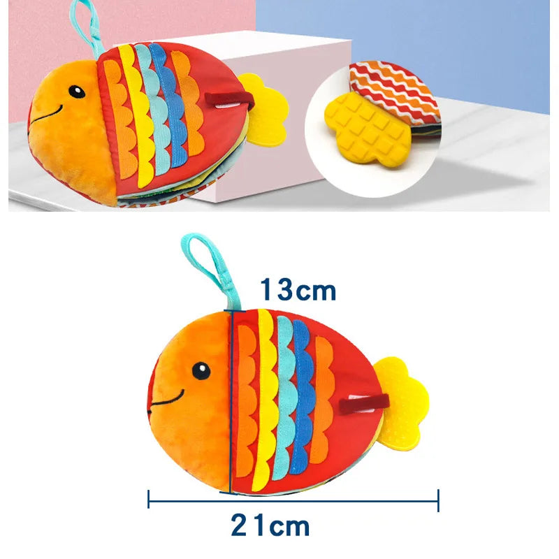 Creative Small Fish Cloth Book Cartoon Sea Animals Doll Baby Early Education