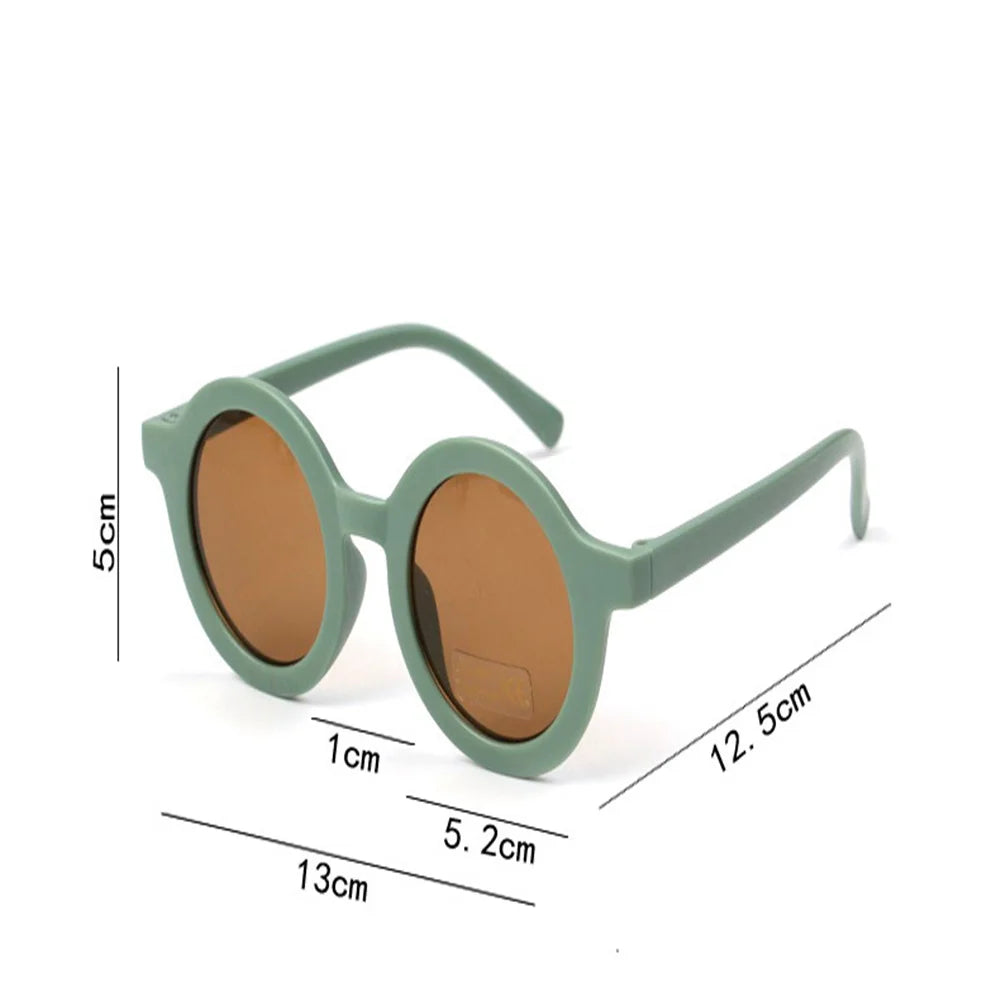 Gafas de Sol para Niños - Retro para Bebés, Color Sólido, Protección Ultravioleta, Redondas y Convenientes, Venta al por Mayor