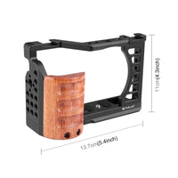 NNEIDS Sony Zv-E1 Camera Cage Stabilizer With Wood Handle