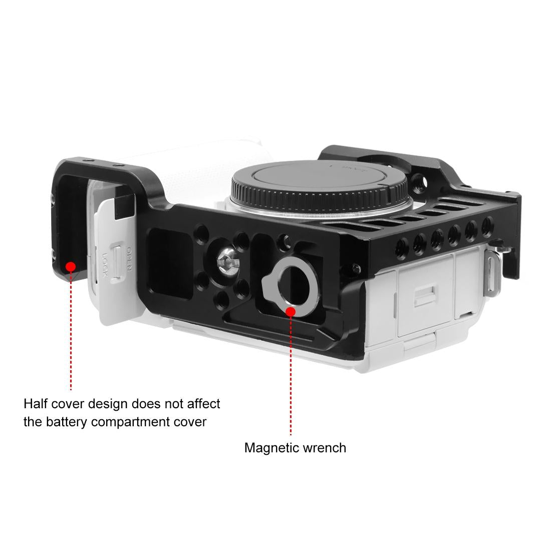 NNEIDS Sony Zv-E1 Camera Cage Stabilizer With Wood Handle