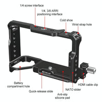 NNEIDS Sony A7Cm2 / 7C Ii / 7Cr Metal Camera Cage Stabilizer - Black