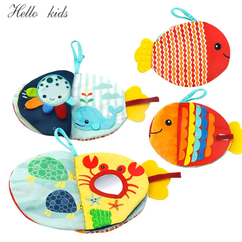 Creative Small Fish Cloth Book Cartoon Sea Animals Doll Baby Early Education