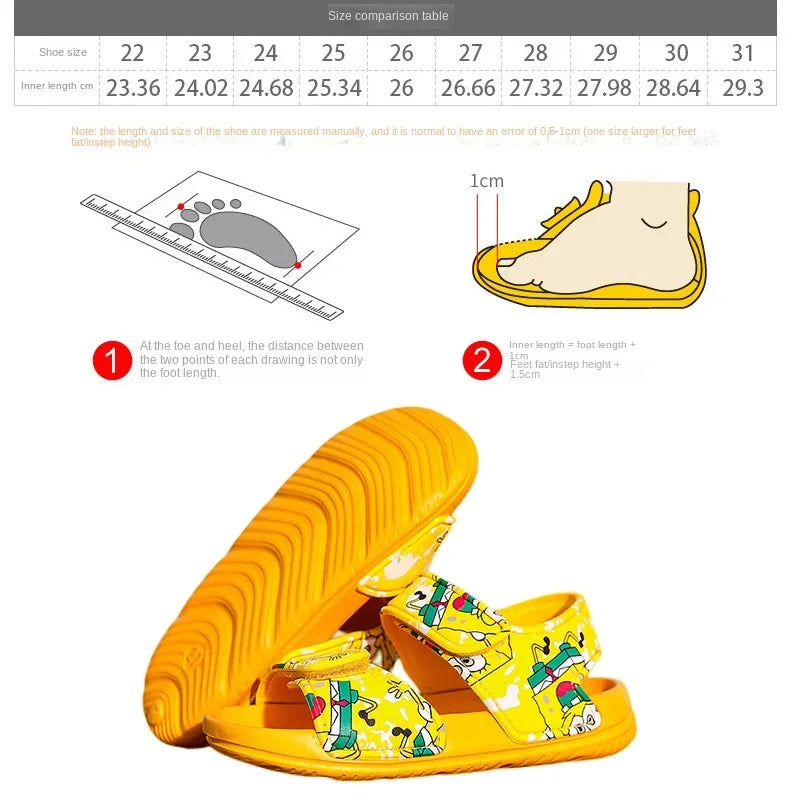 SpongeBob Sandals Summer Kids Shoes Boys Light Soft Flats Toddler Baby Girls