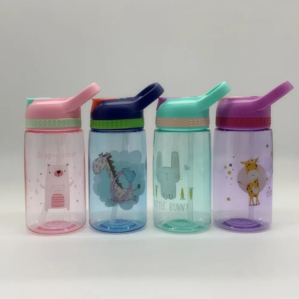 Kids Water Bottle with Straw BPA Free Children's Drinking Kettle 480ML Healthy