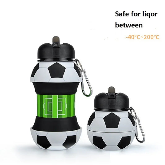 Soft Water Bottle Silicon Sports Bottle for Water Basketball Soccer Ball  BPA