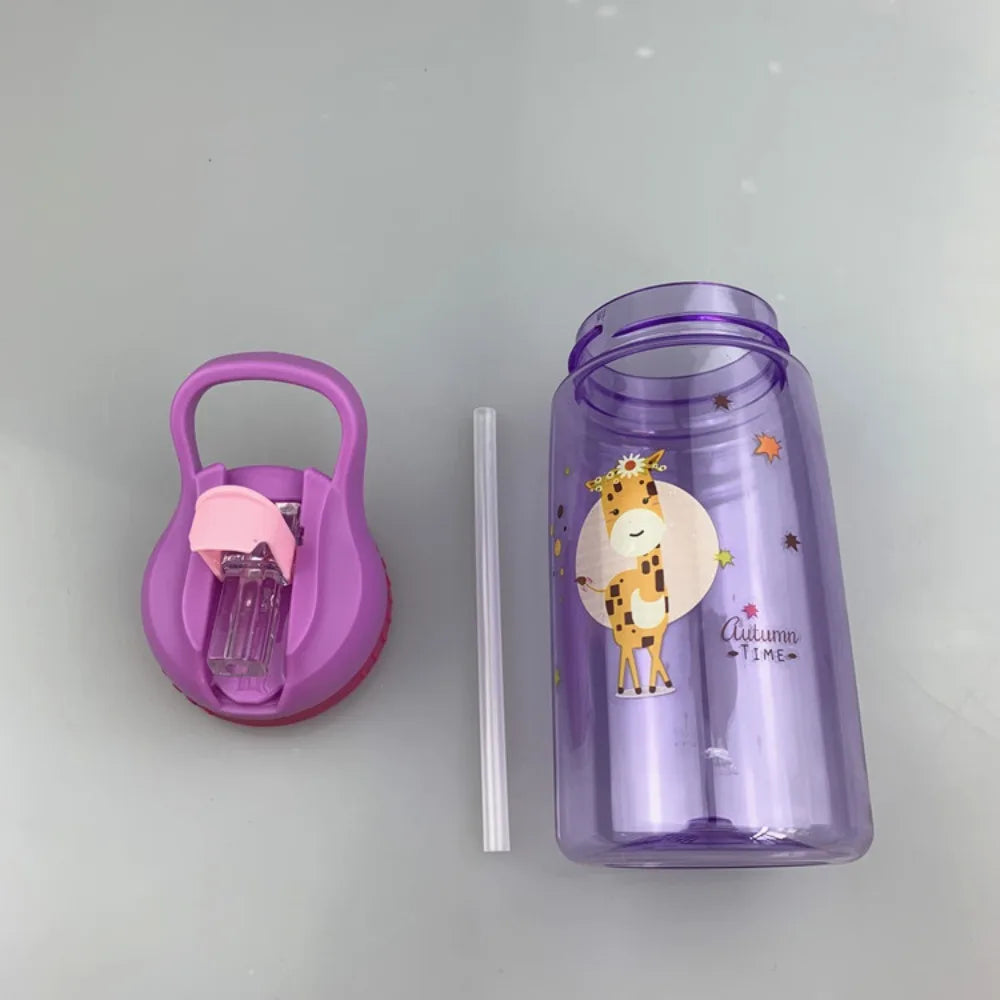 Kids Water Bottle with Straw BPA Free Children's Drinking Kettle 480ML Healthy