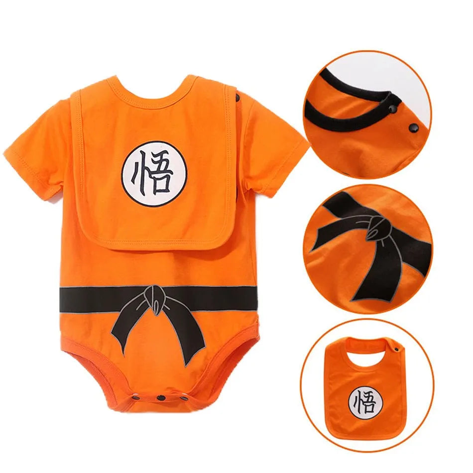 Anime Clothes Baby Vegeta Rompers Newborn Kuririn Roshi Training Outfit Infant