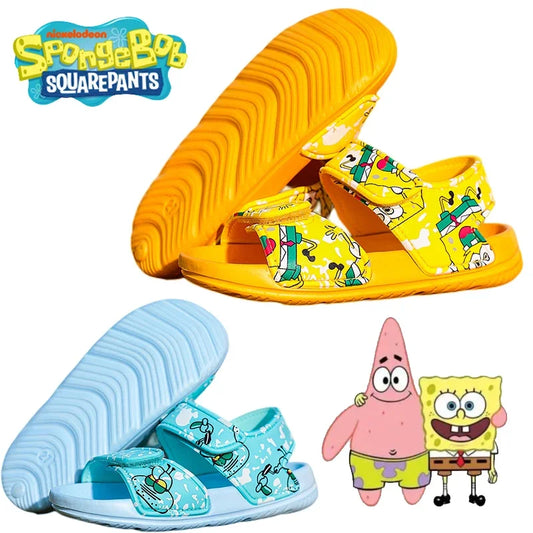 SpongeBob Sandals Summer Kids Shoes Boys Light Soft Flats Toddler Baby Girls