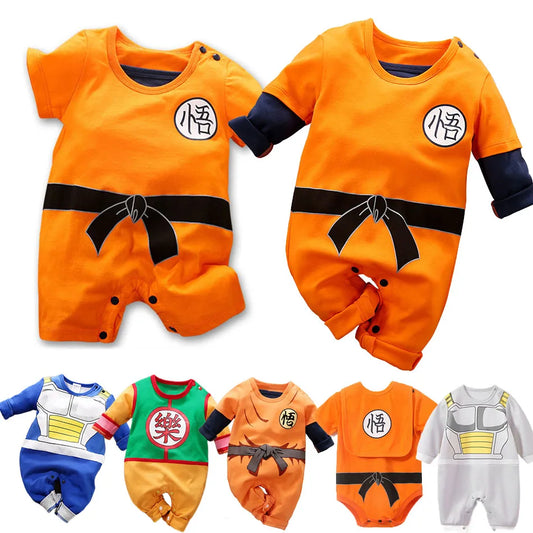 Anime Clothes Baby Vegeta Rompers Newborn Kuririn Roshi Training Outfit Infant