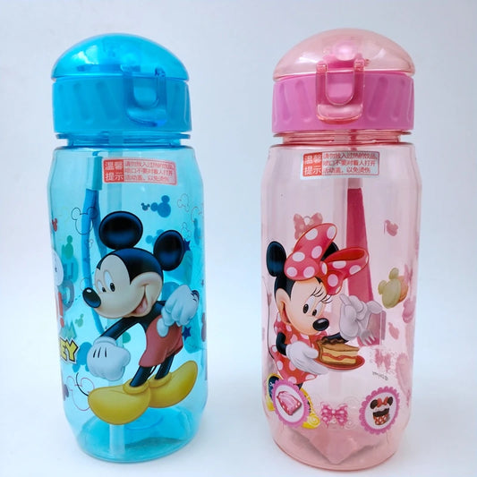 Disney Straw Cup Marvel Captain Mikey Minnie Mouse Sofia Childen Cartoon