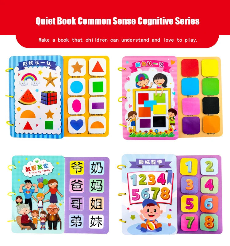 Sensory Educational Toys Montessori Baby Toys Stickers Quiet Books For Children