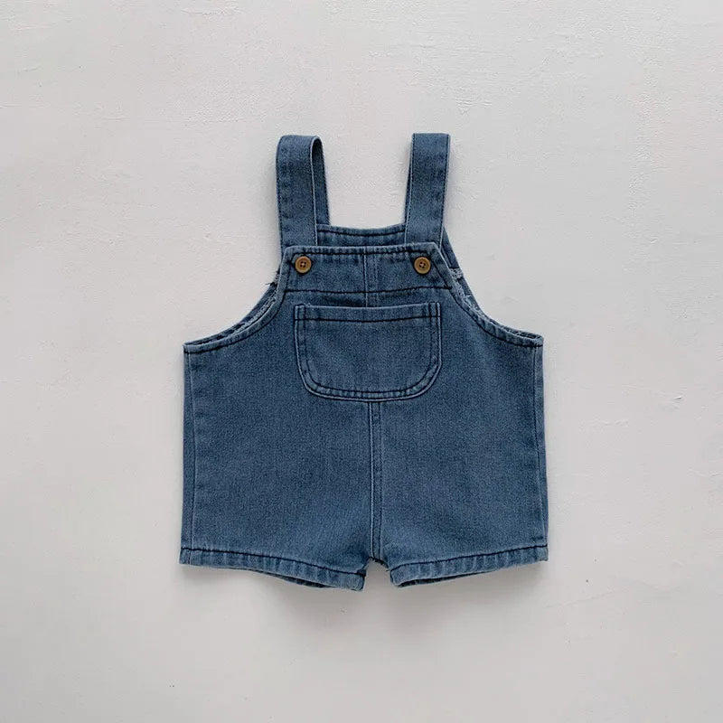 2024 Summer Baby Clothing Set Girls Clothes Infant Tee and Denim Overall Suit