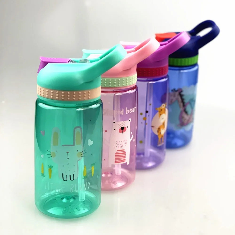 Kids Water Bottle with Straw BPA Free Children's Drinking Kettle 480ML Healthy