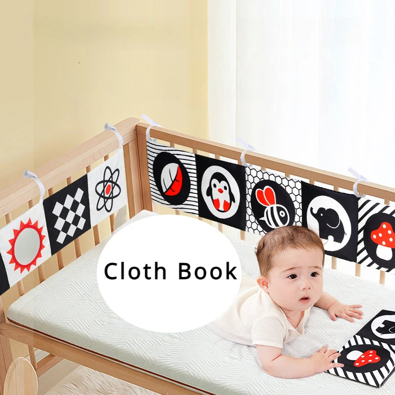 Novelty Distorting Mirror Cloth Book Toy Baby Bed Cloth Book Kid Bedside