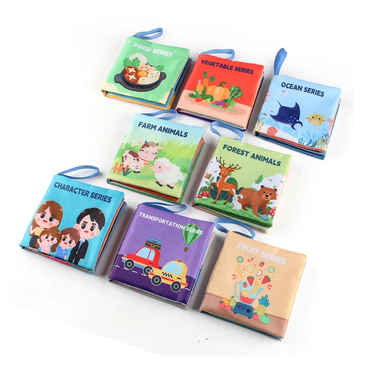 Soft Baby Books toys Montessori 3D Touch Feel High Contrast Cloth Book Sensory