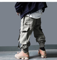 Techwear Cargo Pants Men Multi Pockets Hip Hop Casual Streetwear Trousers Joggers Elastic Waist Sweatpants