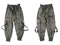 Techwear Cargo Pants Men Multi Pockets Hip Hop Casual Streetwear Trousers Joggers Elastic Waist Sweatpants