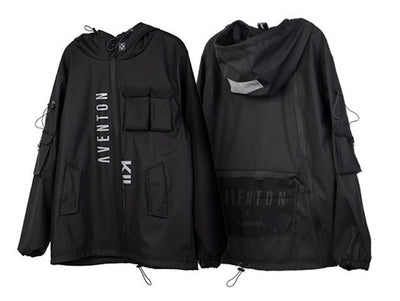 Multi Pockets Cargo Jackets Men Windbreaker Hip Hop Streetwear Outdoor Techwear Jackets Harajuku Cargo Coats