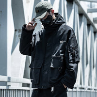 Letter Black Multi-pocket Men's